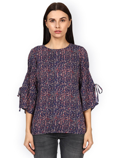 

Park Avenue Women Blue Printed Top