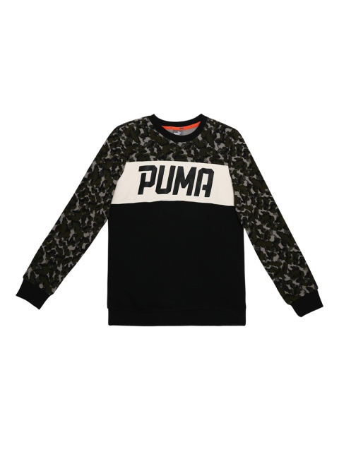 

Puma Style Crew Sweat II Boys Black Printed Sweatshirt