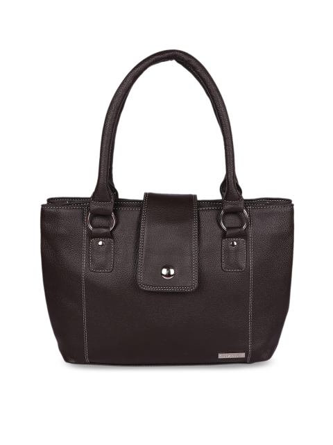 

OsaiZ Brown Solid Handheld Bag