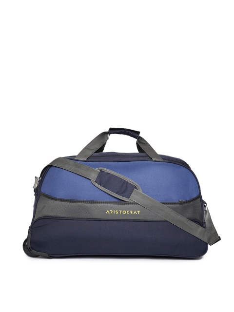

Aristocrat Unisex Blue Draft Duffel Trolley Bag