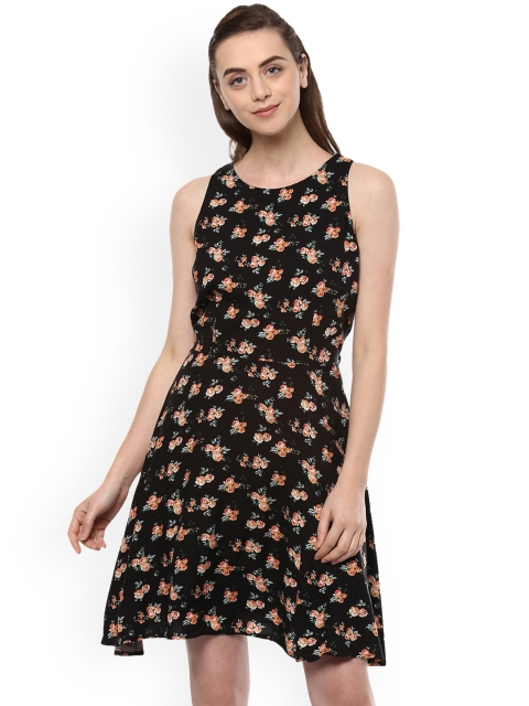

Allen Solly Woman Women Black Printed A-Line Dress