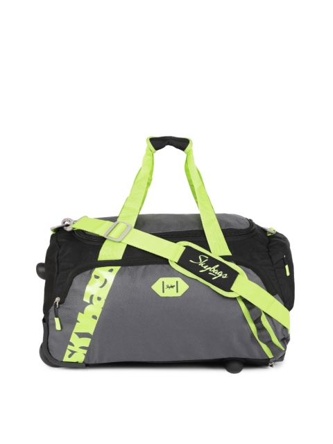 

Skybags Unisex Grey & Green XENON DFT 55 Medium Trolley Duffel Bag