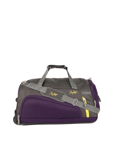 

Skybags Unisex Grey & Purple HATCH DFT 57 Medium Trolley Duffel Bag