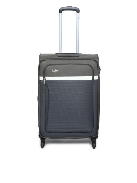 

Skybags Unisex Grey Colourblocked Medium Trolley Bag
