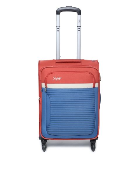 

Skybags Unisex Red & Blue Colourblocked Medium Trolley Bag