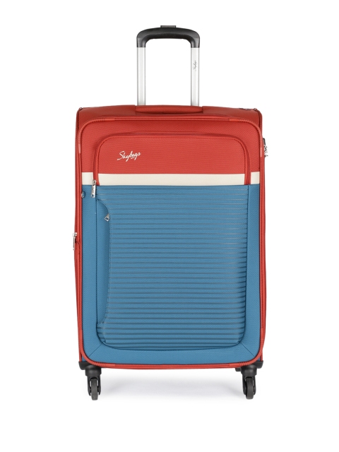 

Skybags Unisex Red & Blue Colourblocked GLITZ 4W EXP STROLLY 69 Medium Trolley Bag