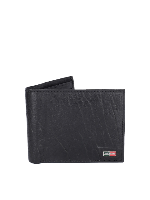 

Peter England Men Black Solid Two Fold Wallet