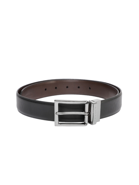

Peter England Men Black & Brown Textured Reversible Belt