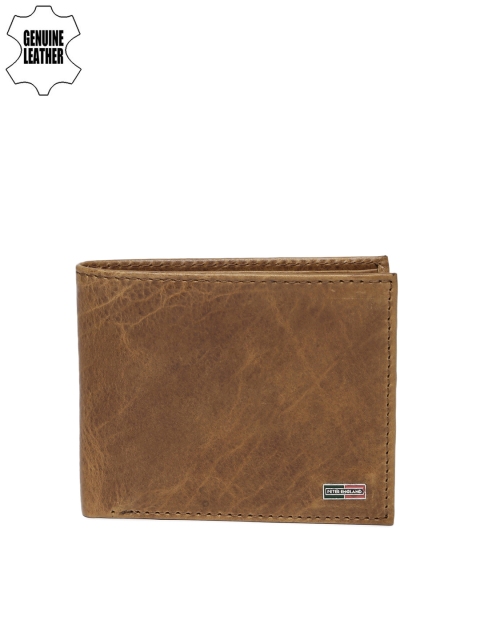 

Peter England Statements Men Brown Leather Two Fold Wallet