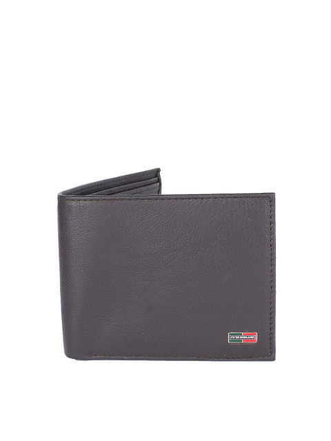 

Peter England Men Grey Solid Two Fold Wallet