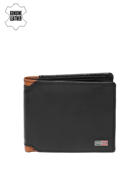 

Peter England Men Black Genuine Leather Two Fold Wallet
