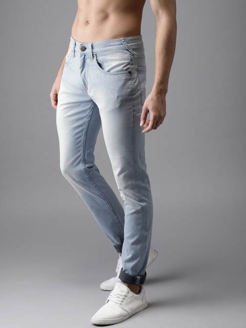 

HERE&NOW Men Blue Skinny Fit Mid-Rise Clean Look Stretchable Jeans