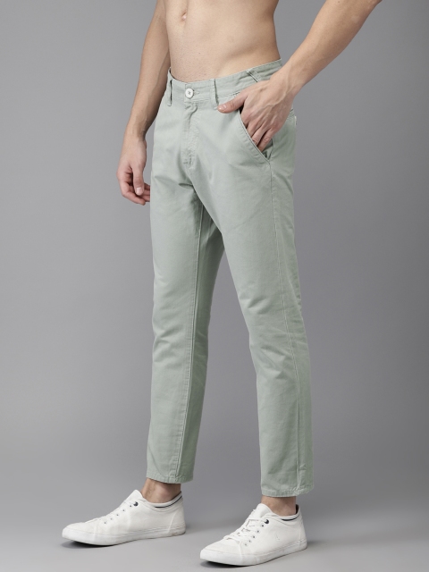 

HERE&NOW Men Grey Slim Fit Solid Chinos