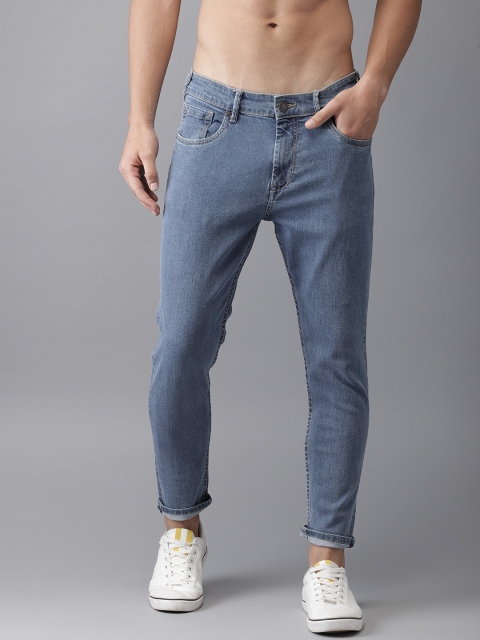 

HERE&NOW Men Blue Slim Tapered Fit Mid-Rise Clean Look Stretchable Jeans
