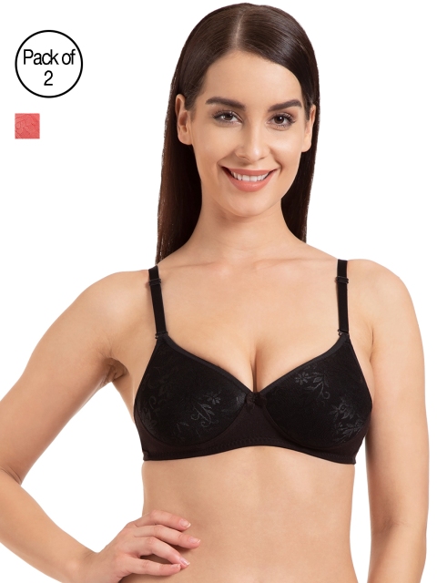 

Tweens Pack of 2 Lightly Padded Non-Wired T-Shirt Bra TW1317-2PC-CRL-BL, Coral