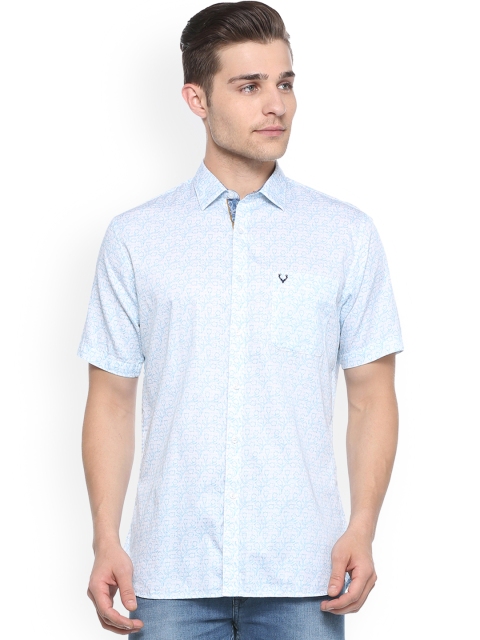 Allen Solly Men Blue Printed Casual Shirt