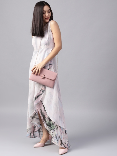 

Athena Women Pink Printed Layered Maxi Dress