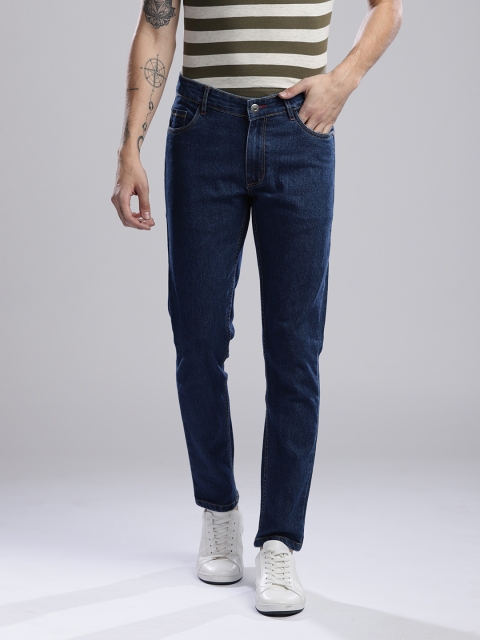 

Hubberholme Men Navy Blue Slim Fit Mid-Rise Clean Look Stretchable Jeans