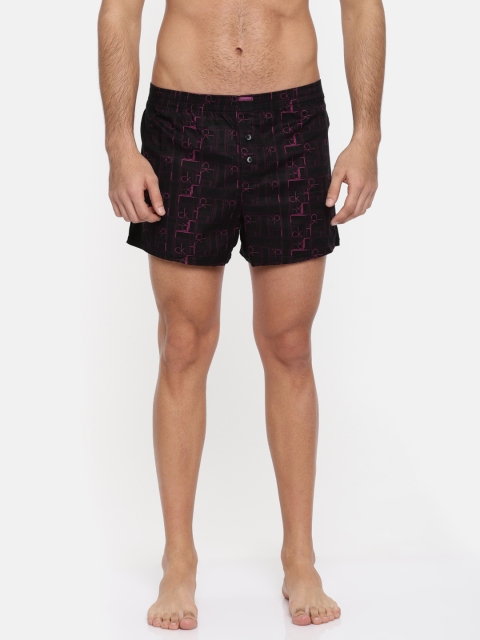 

Calvin Klein Innerwear Black & Pink Printed Pure Cotton Boxers NU86523NC