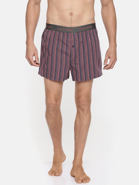 

Calvin Klein Innerwear Grey & Pink Striped Slim Fit Boxers U1513D9PE