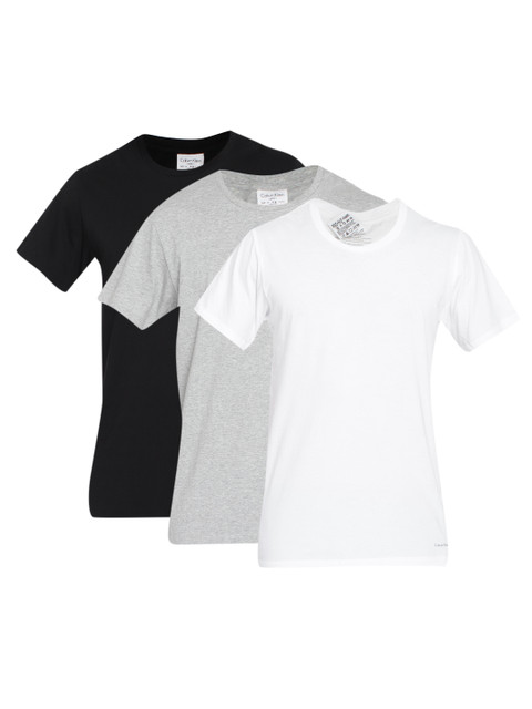 

Calvin Klein Innerwear Pack of 3 Innerwear Vests U4001MP1-1, Grey melange