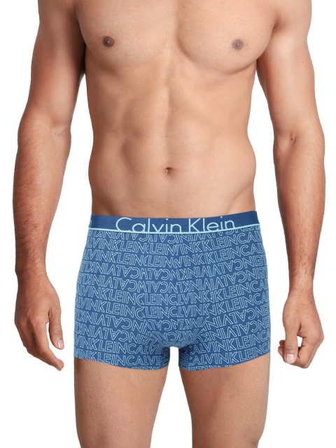 

Calvin Klein Innerwear Blue Printed Trunk NU86381IJ