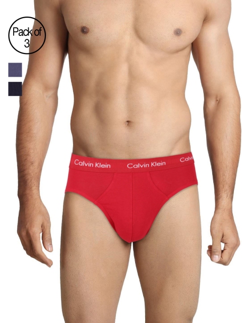 

Calvin Klein Innerwear Pack of 3 Men Hip Briefs NU2661JKR, Blue