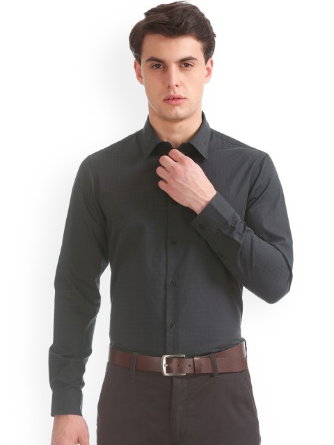 

Arrow New York Men Black Slim Fit Printed Casual Shirt