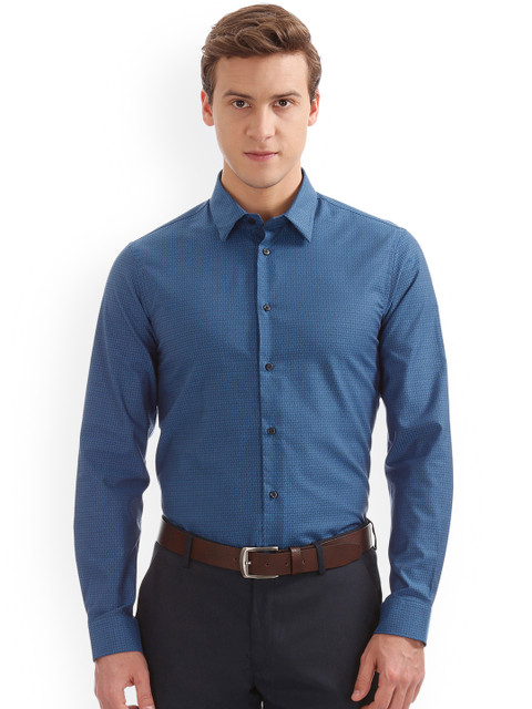 

Arrow New York Men Blue Slim Fit Printed Casual Shirt