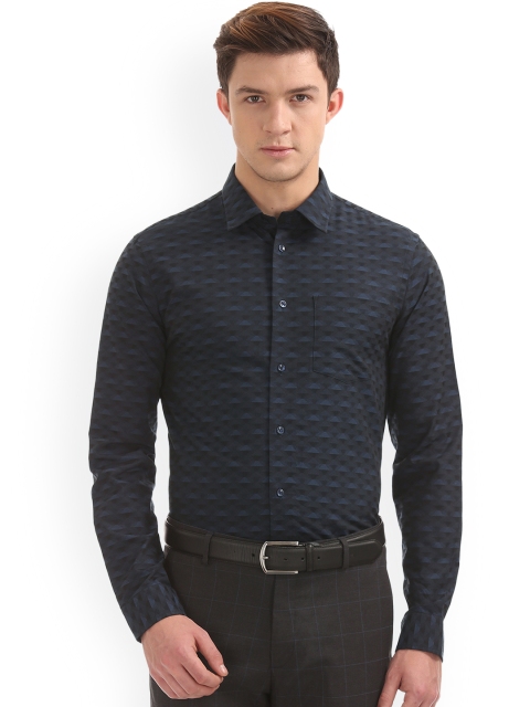 

Arrow New York Men Blue & Blue Slim Fit Printed Shirt