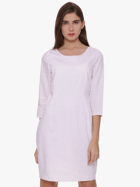 

Van Heusen Woman Women Pink Striped Sheath Dress