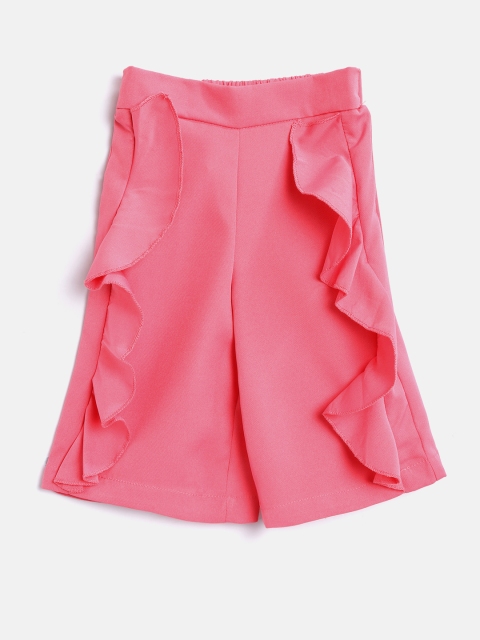 

United Colors of Benetton Girls Pink Wide Leg Solid Palazzos