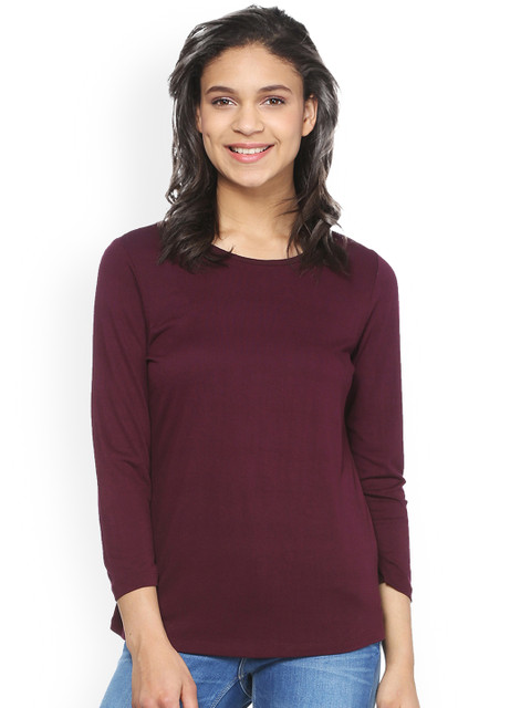 

Allen Solly Woman Women Purple Solid Top