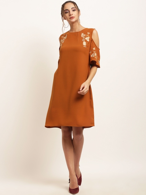 

RARE Women Mustard Printed A-Line Dress