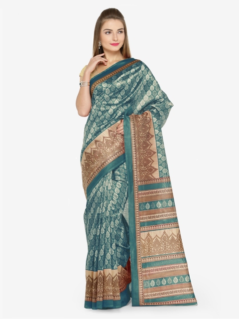 

Chhabra 555 Green Printed Art Silk Saree