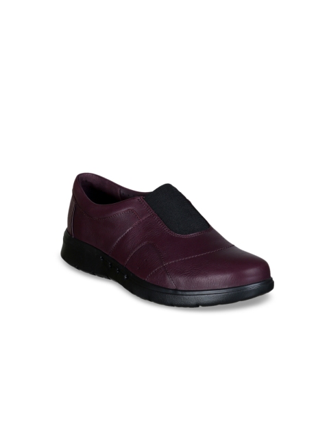 

Clarks Women Burgundy Slip-On Leather Sneakers