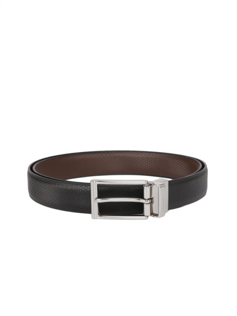 

Peter England Men Black & Brown Textured Reversible Belt