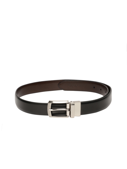 

Peter England Men Black & Brown Solid Leather Belt
