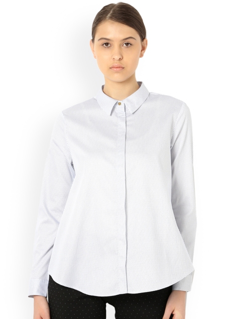 

Van Heusen Woman Women White Regular Fit Printed Casual Shirt