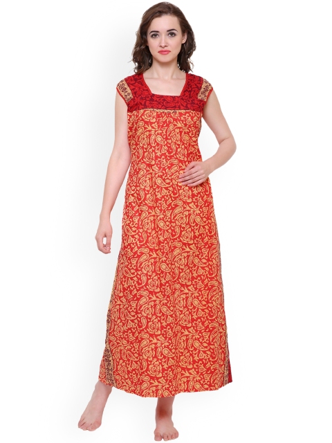 

Klamotten Red & Yellow Printed Nightdress 8C25