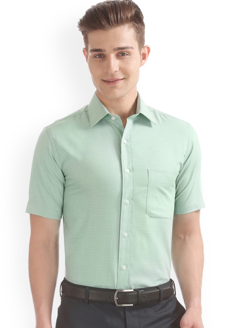 

Arrow Men Sea Green Regular Fit Printed Formal Shirt