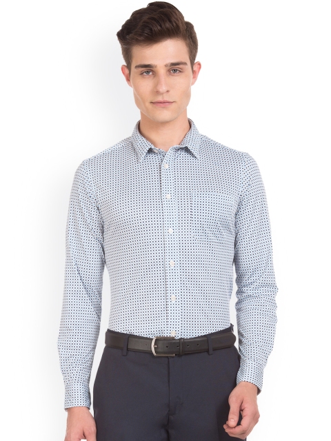 

Arrow Men White & Blue Regular Fit Checked Formal Shirt