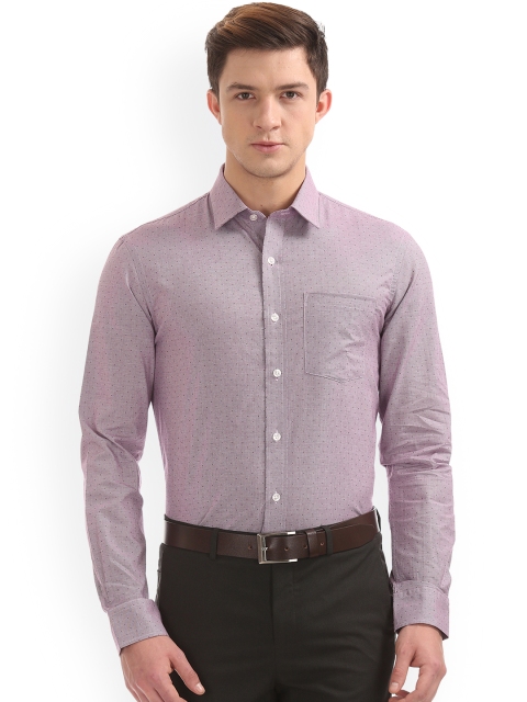 

Arrow Men Purple Slim Fit Printed Formal Shirt