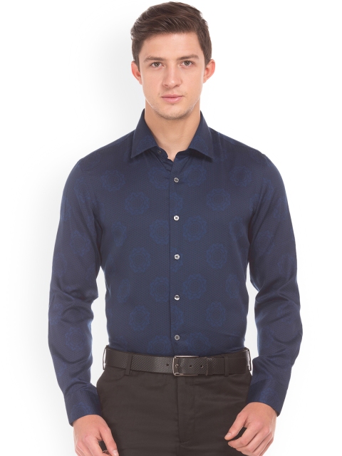 

Arrow Men Blue Slim Fit Printed Formal Shirt