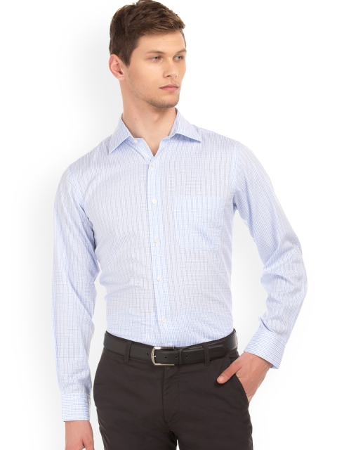 

Arrow Men White & Blue Regular Fit Checked Formal Shirt