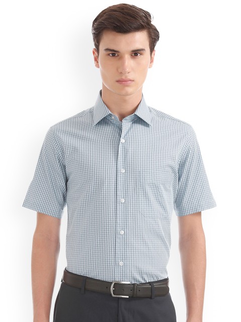 

Arrow Men Blue Regular Fit Checked Formal Shirt
