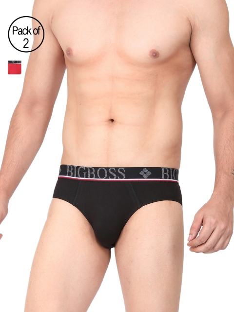 

Dollar Bigboss Men Pack of 2 Briefs MDBR-09-MOBILO-PO2, Red