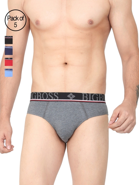 

Dollar Bigboss Men Pack of 5 Briefs MDBR-09-MOBILO-PO5, Multi