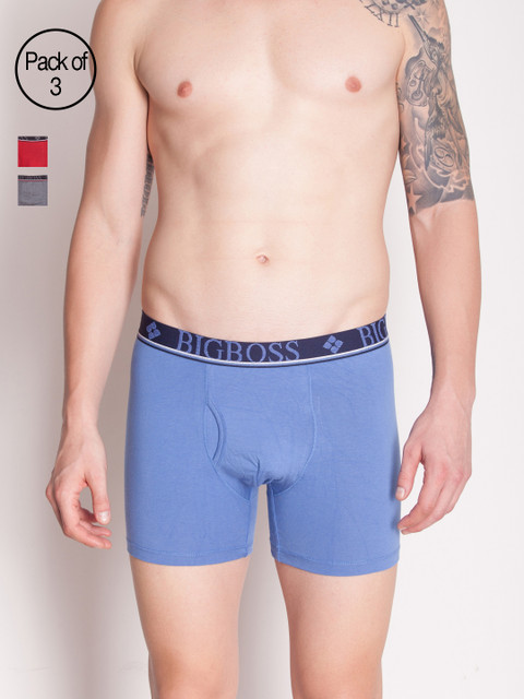 

Dollar Bigboss Men Pack of 3 Trunks MDTR-14-CLASSICO-PO3, Blue