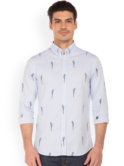 

GANT Men Blue Regular Fit Printed Casual Shirt